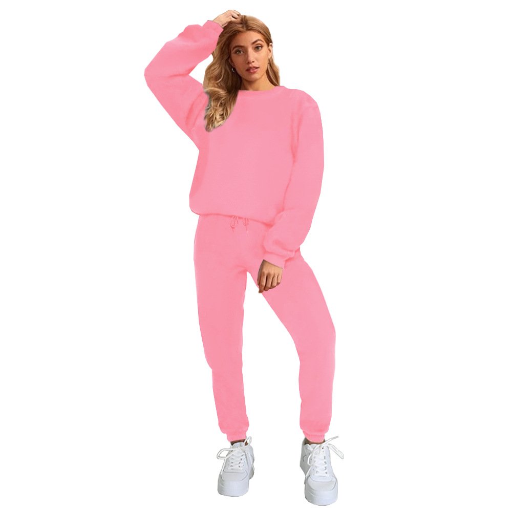 Manufacturer Jogger Plus Size Crewneck Puff Printing Graphic Outfits Custom Logo Tracksuits 2 Piece Sports Leisure Women'S Sets