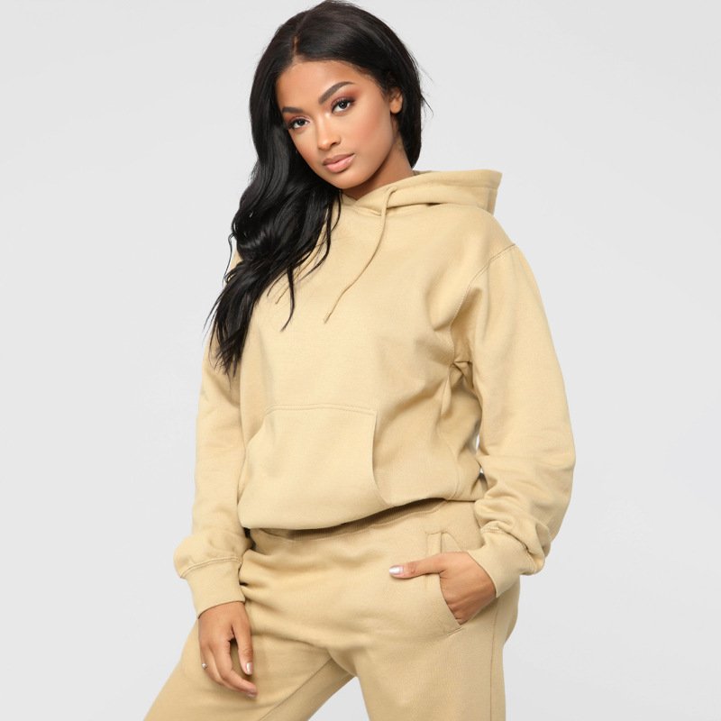 Women two piece set Fall and Winter sweatpants and hoodie set Plus Size Women's Cotton tracksuits for women sets