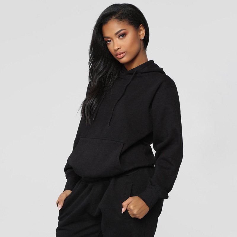 Women two piece set Fall and Winter sweatpants and hoodie set Plus Size Women's Cotton tracksuits for women sets