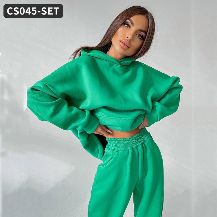 Customization Ladies Casual Plus Size Sweatshirts Hoodies Gym Fitness Girls Clothing Sets Plus Size Women's Sets Women's Set