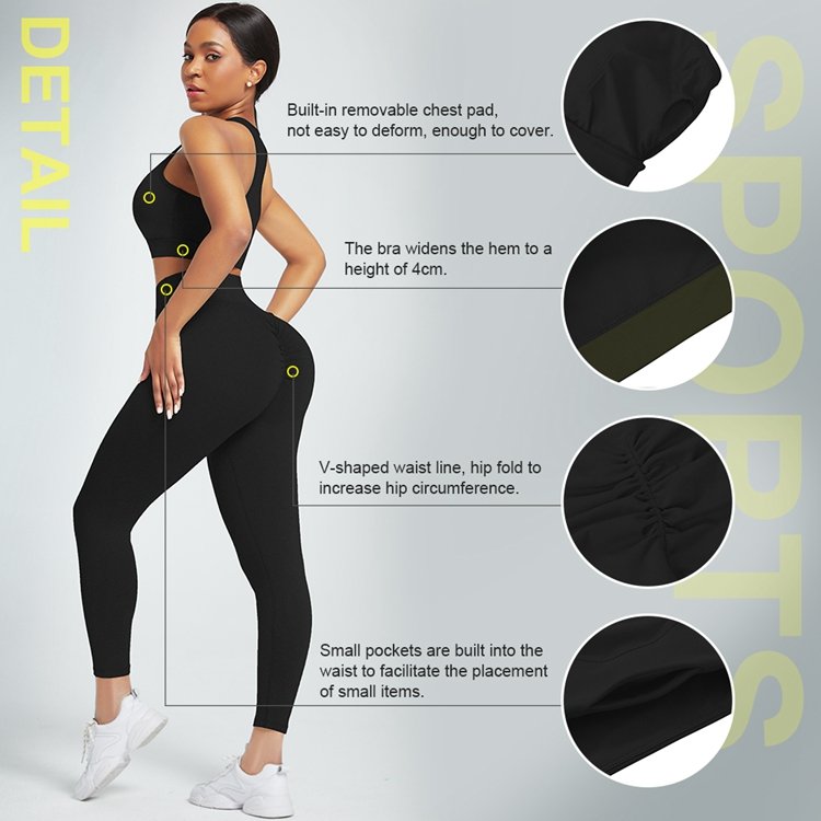 Seamless Quick Dry Yoga Set Sport Wear Suit Sport Clothing Fitness Sets Fitness Clothing Yoga Women Activewear Sets For Women