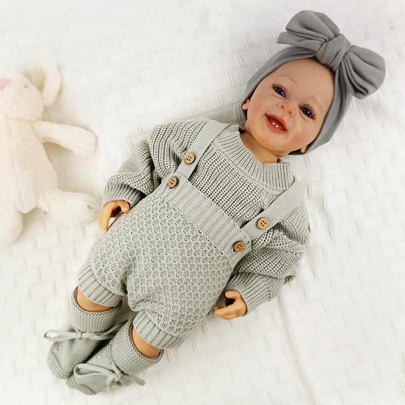 Paleo Baby Knitted Set 3 Pieces Baby Overall Set Winter Chunky Knit Sweater New Born Bloomers Clothes Set(price Only For Sweater
