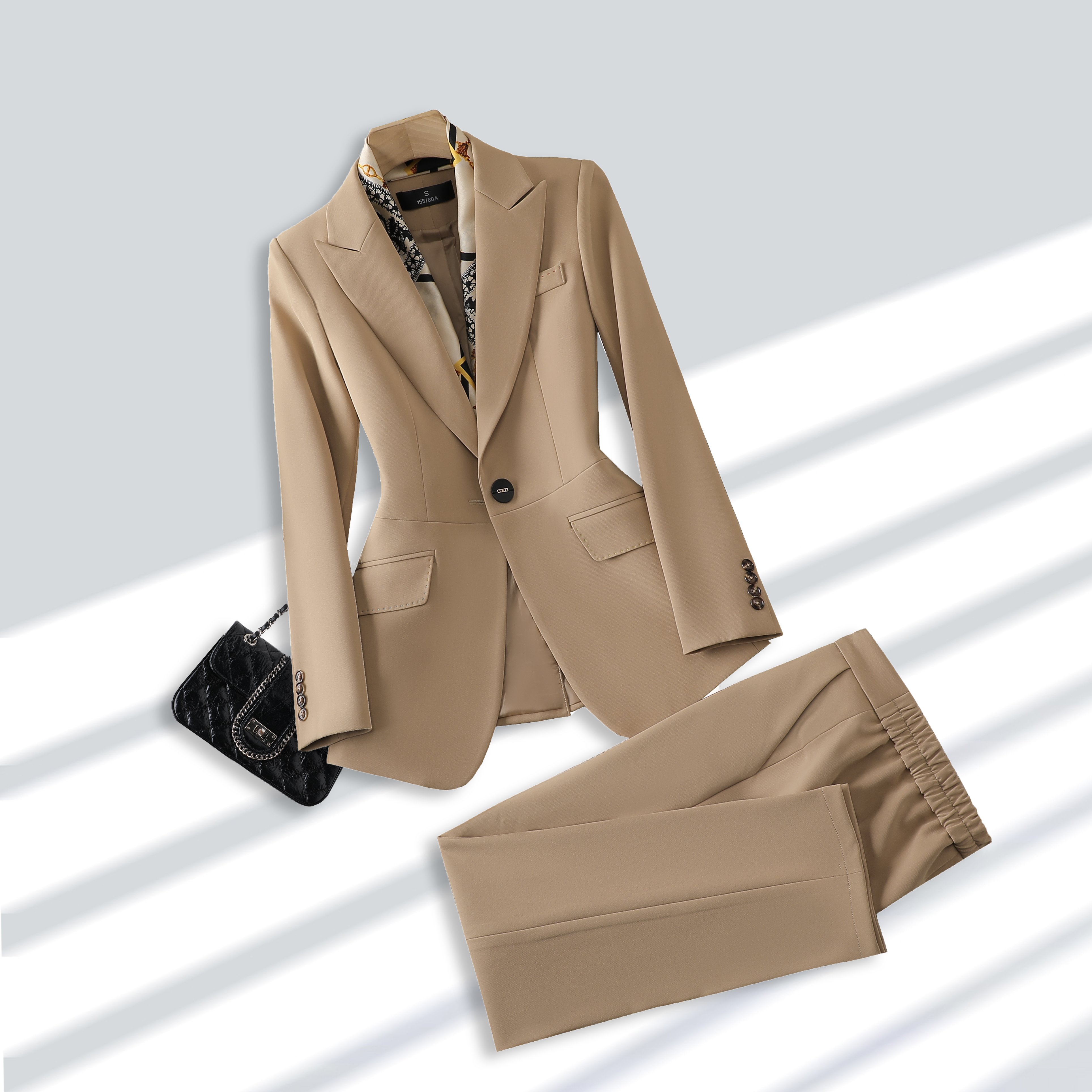 Hot selling high-quality and elegant two-piece women's pants set, office suits and tuxedo for women