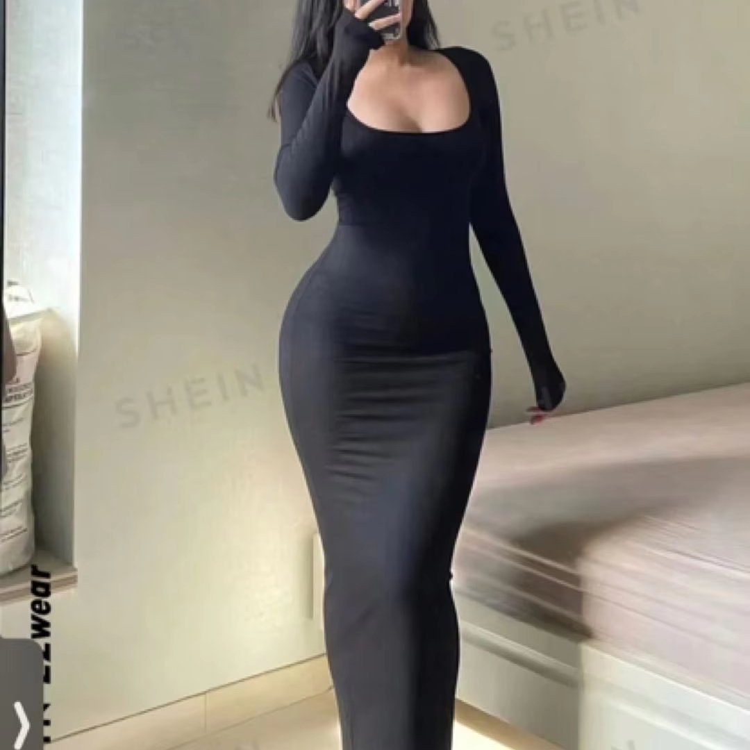 Casual Sporty 2 Two Piece Club Outfit For Women Long Sleeve Ribbed Knitted Crop Top+stretchy Pant Bright Line Decoretion