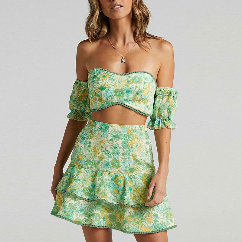 Wholesale Women's Solid Color Suit Skirt Women's Short Two Piece Casual Women's Suit