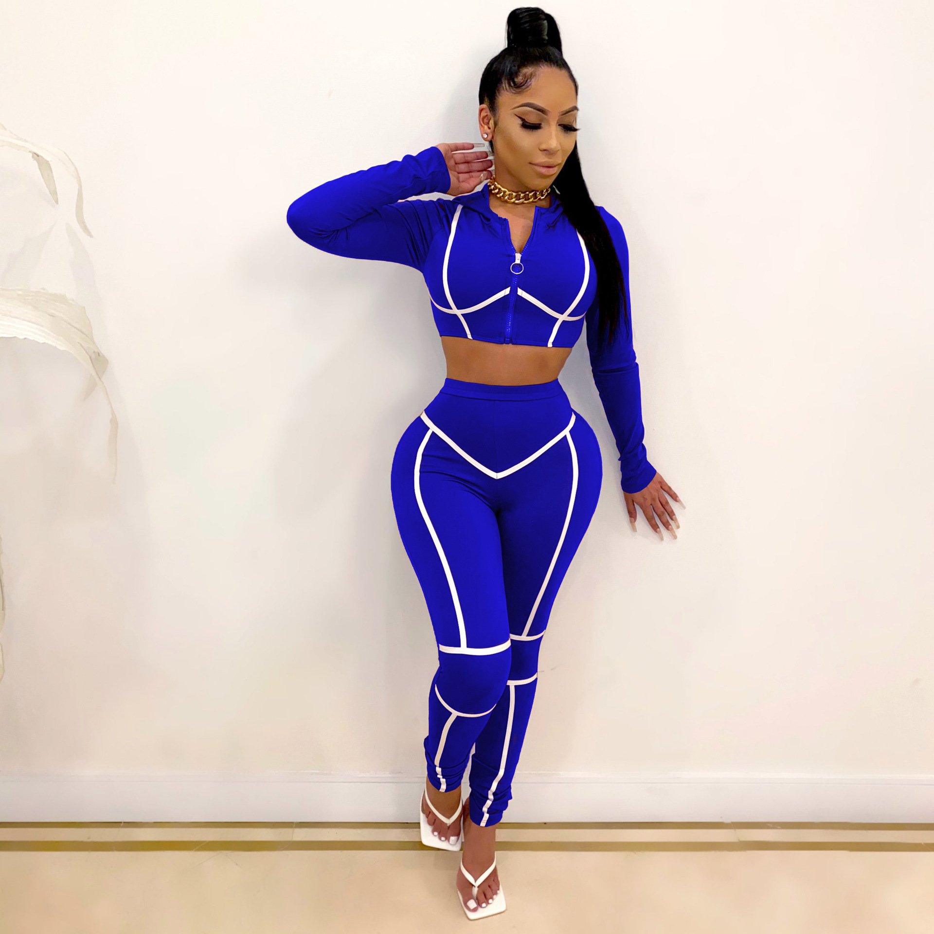 2022 fall Woman Clothing Sets Clothes Two Pieces Outfits Pants Set For Women Suits Crop Tops Pants Tracksuits