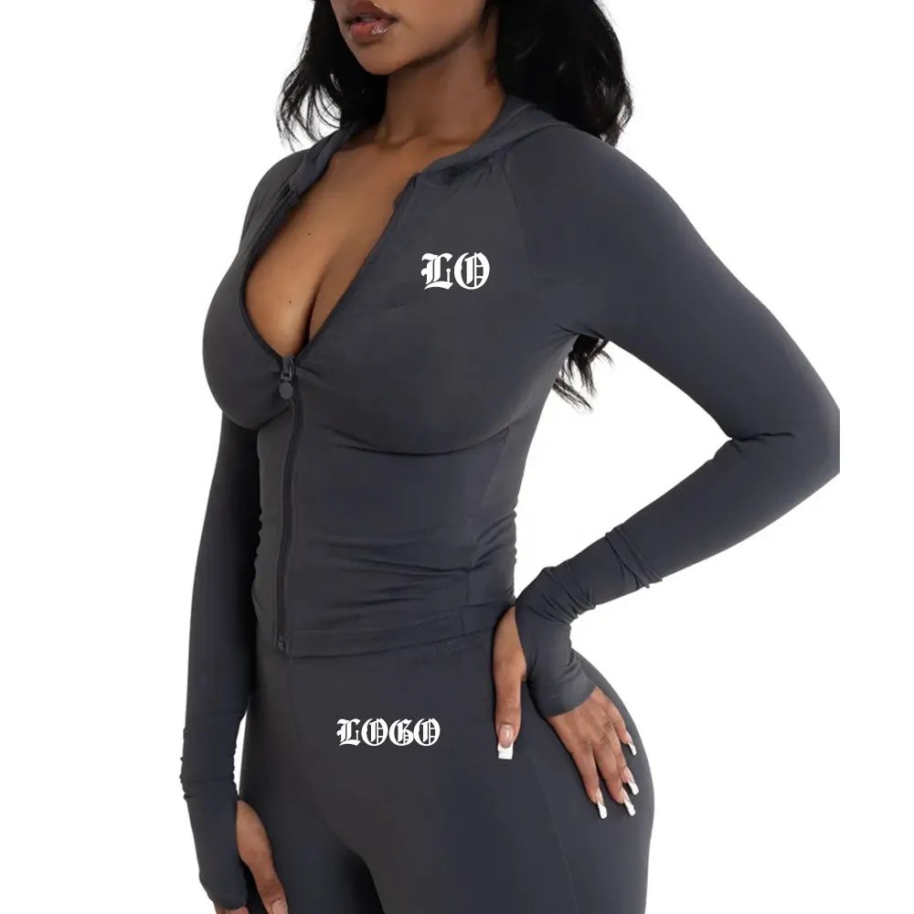 Womens Sets Two Piece Outfit Basics Hoodie and Flare Pants Zip Jacket Skinny Flared Pants Jogging Tracksuit Set Womens Clothing