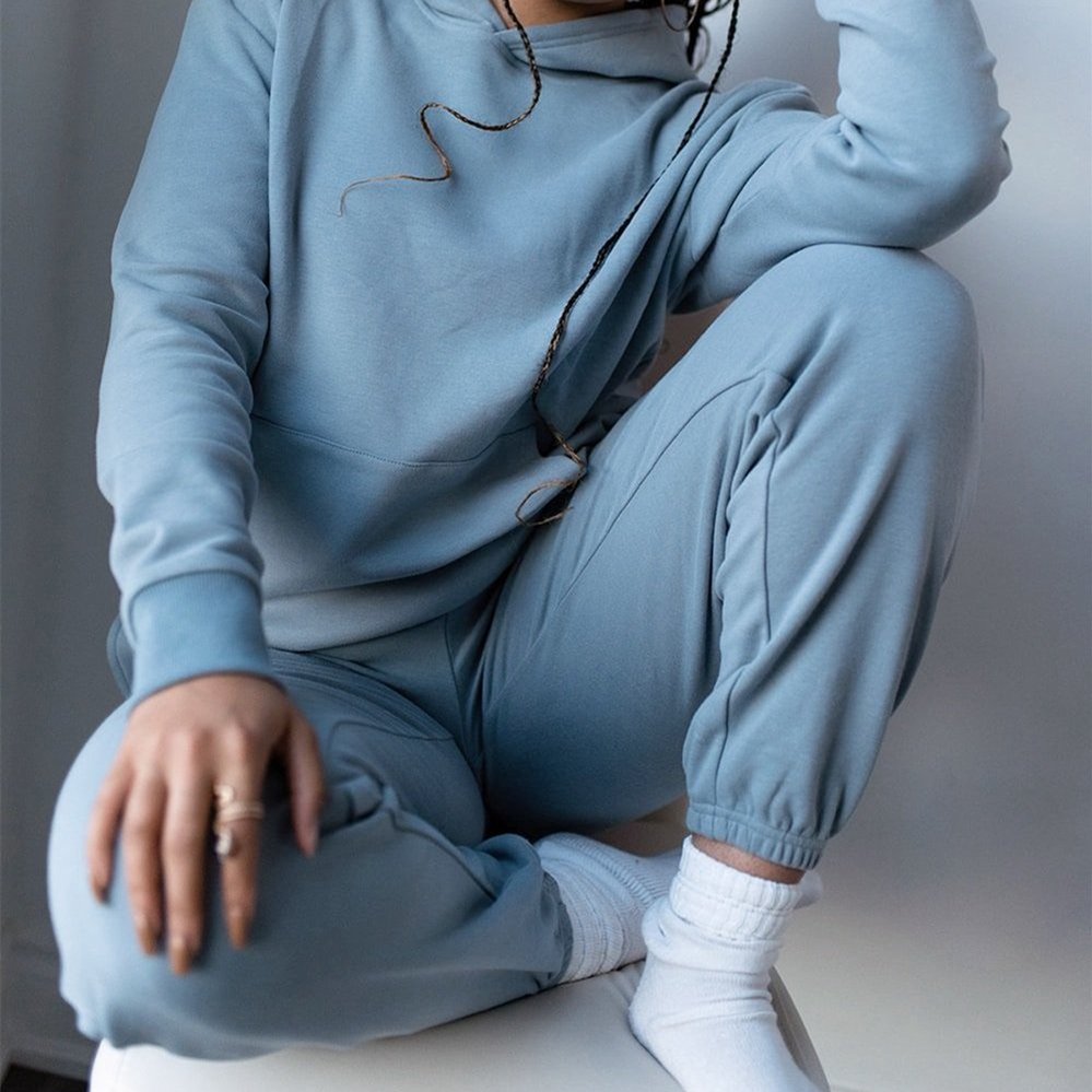 Custom Winter Casual Gym Fitness Sport Cotton Plus Size Two Piece Jogging Sets Women's Tracksuit Heavyweight Pullover Hoodies