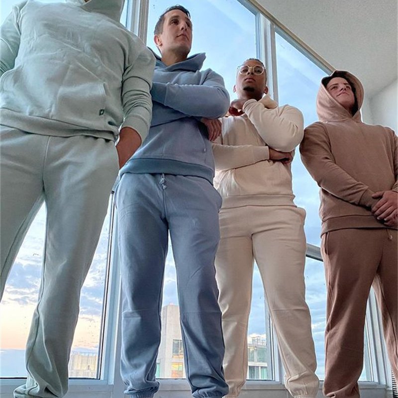 Custom Winter Casual Gym Fitness Sport Cotton Plus Size Two Piece Jogging Sets Women's Tracksuit Heavyweight Pullover Hoodies