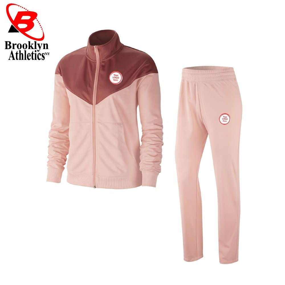 Design logo heavyweight ladies letter velour stacked pants 2pc tracksuit women's