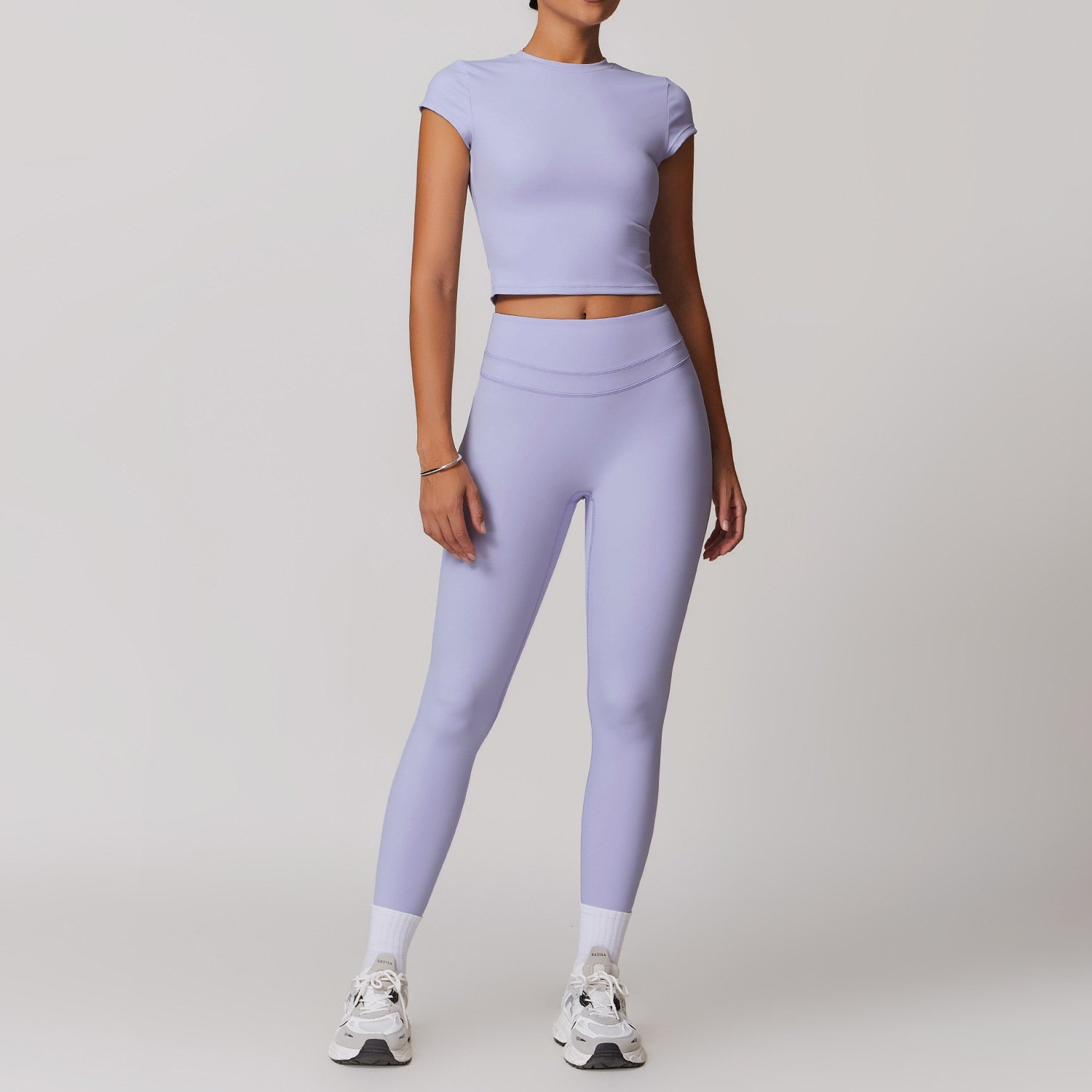 YIYI Workout Sets for Women 2 Piece High Waisted Butt Lift Leggings with Padded Stretchy Sports Bra Sets Gym Fitness Suits