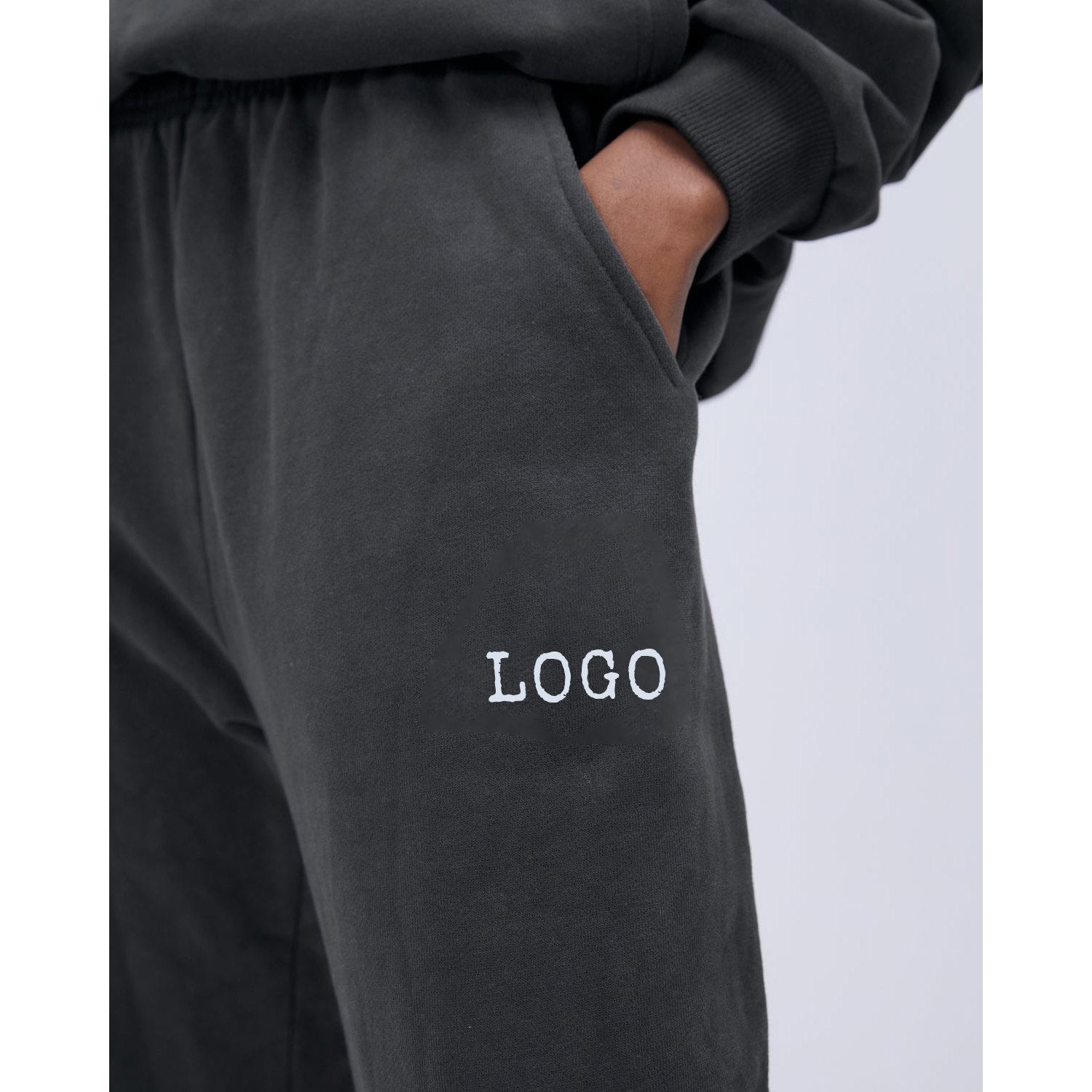 Fall 2024 women's clothing cotton tracksuit 2 piece harem pants and side pocket hoodie set custom women sweatsuit set