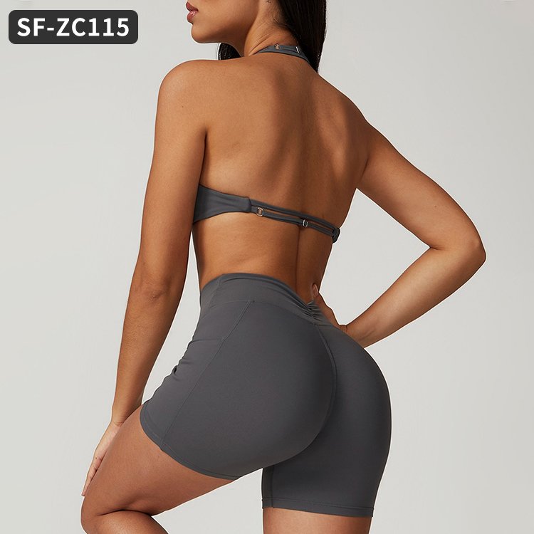 Hot Sale Seamless High Waist Gym Fitness Bra Legging Short Yoga Girls Sports Pants Yoga Sets Gym Fitness Sets Women's Sets