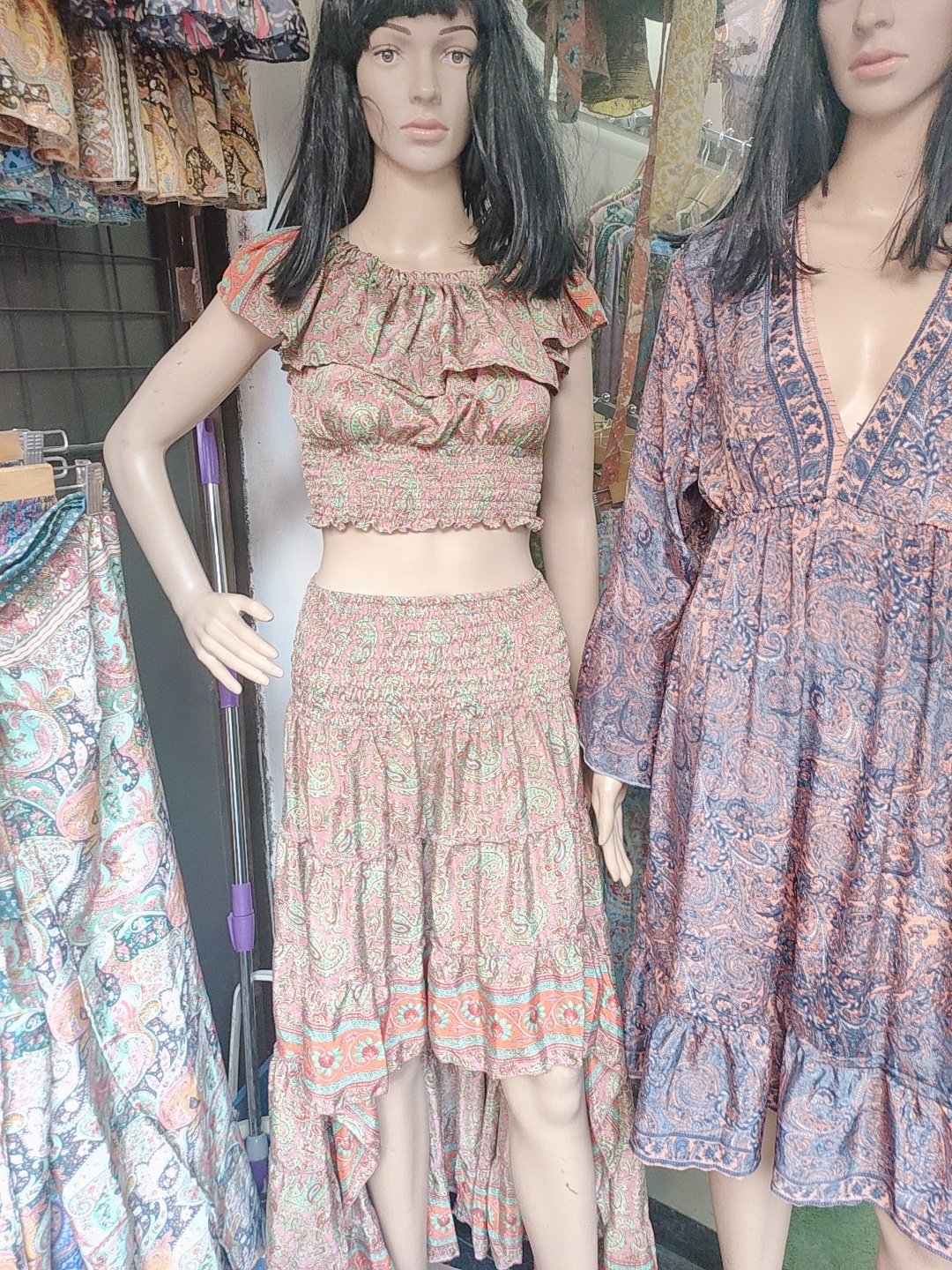 OEM Womens 2 Piece Outfit Crop Top Long Pant Custom Set Casual Fashion Boho Clothing for Summer Outdoors