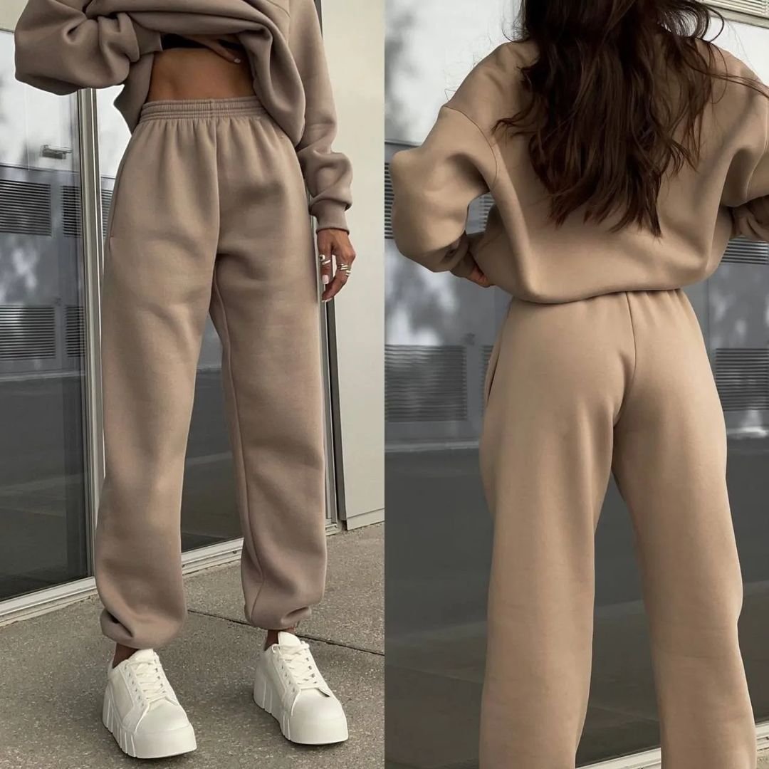 2023 High quality side pocket hoodie set women custom unisex two piece hoodie and loose cargo pants set