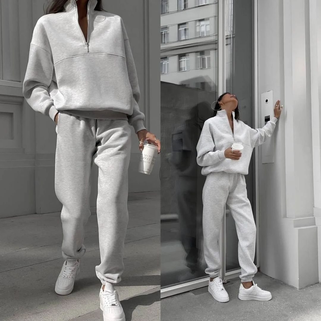 2023 High quality side pocket hoodie set women custom unisex two piece hoodie and loose cargo pants set