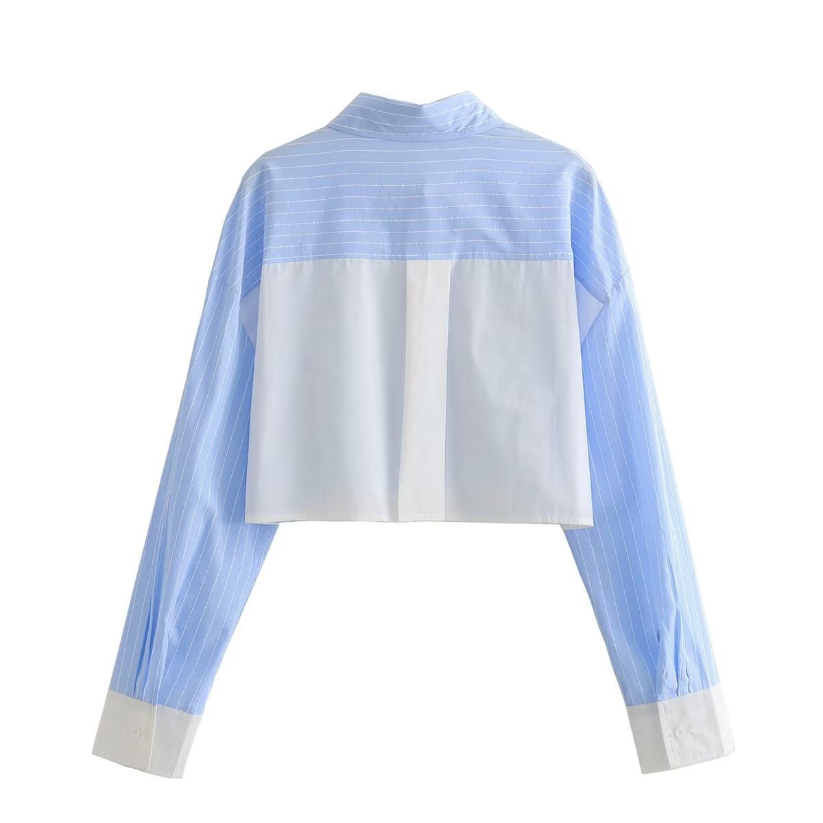 New Fall Color Block Long Sleeve Stripe Blouse Outfits Two Piece Set Women Clothing Sexy Two Piece Short Set Outfits For Women