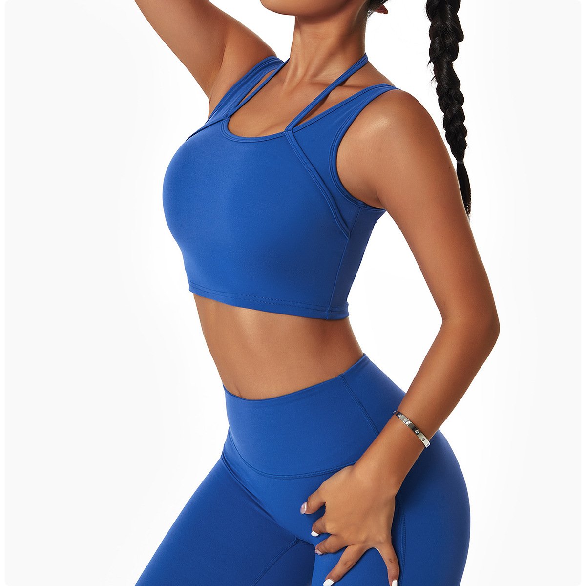 2023 New Women's Non-See-Through Lightweight Running Yoga Set and Bra Set Women Athletic Naked feeling push up butt legging set