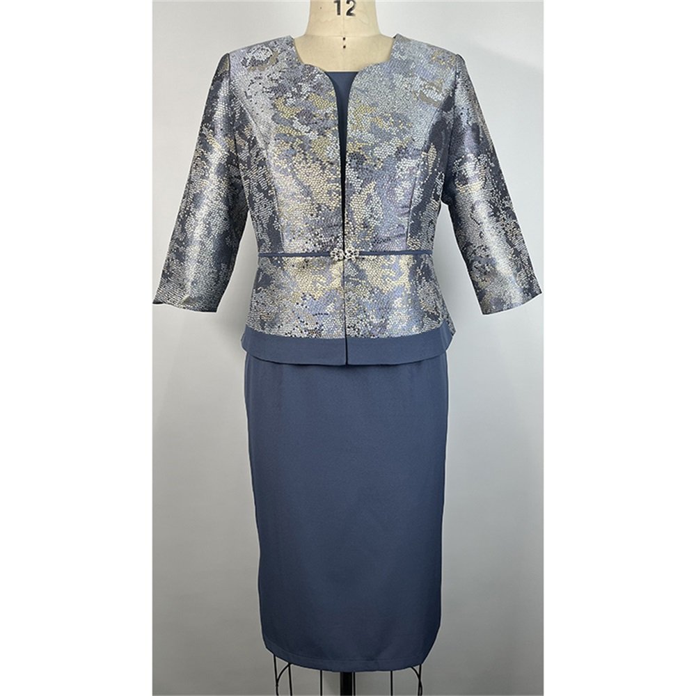 New Ocasional Suit Plus Size Women'S Business Sets 2 Pieces Elegant Office Church Dress Suit