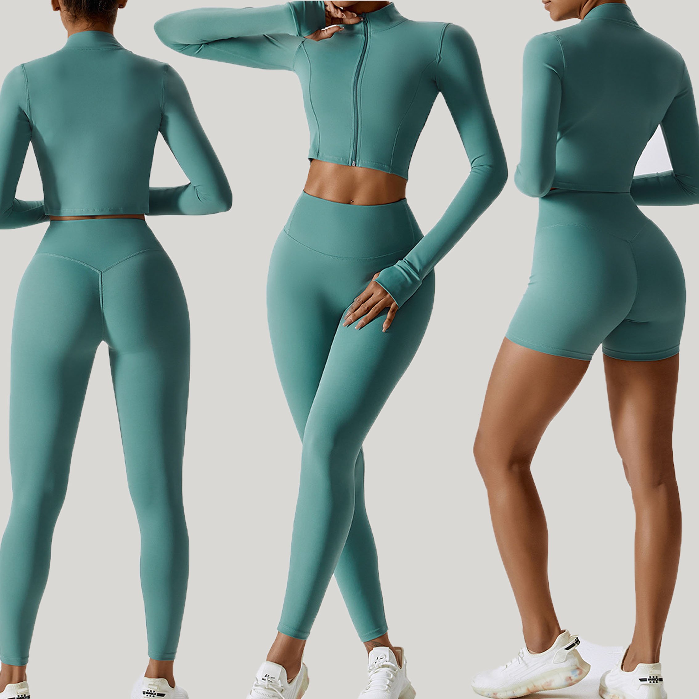 Custom Activewear Manufacturer Push Up Flare Leggings Gym Wear Clothing Fitness Wholesale Woman Sportswear Seamless Yoga Sets