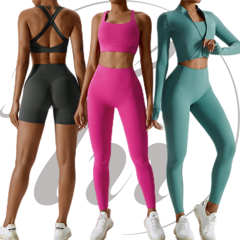 Custom Activewear Manufacturer Push Up Flare Leggings Gym Wear Clothing Fitness Wholesale Woman Sportswear Seamless Yoga Sets