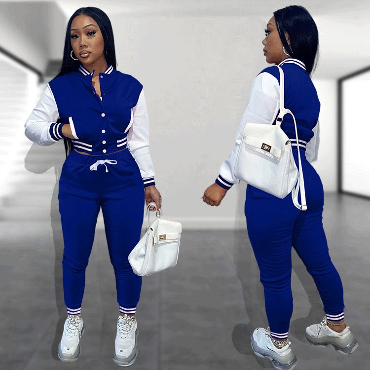 Custom Women's Jogger Sets Jacket Single-breasted Uniform Sports two-piece Suits