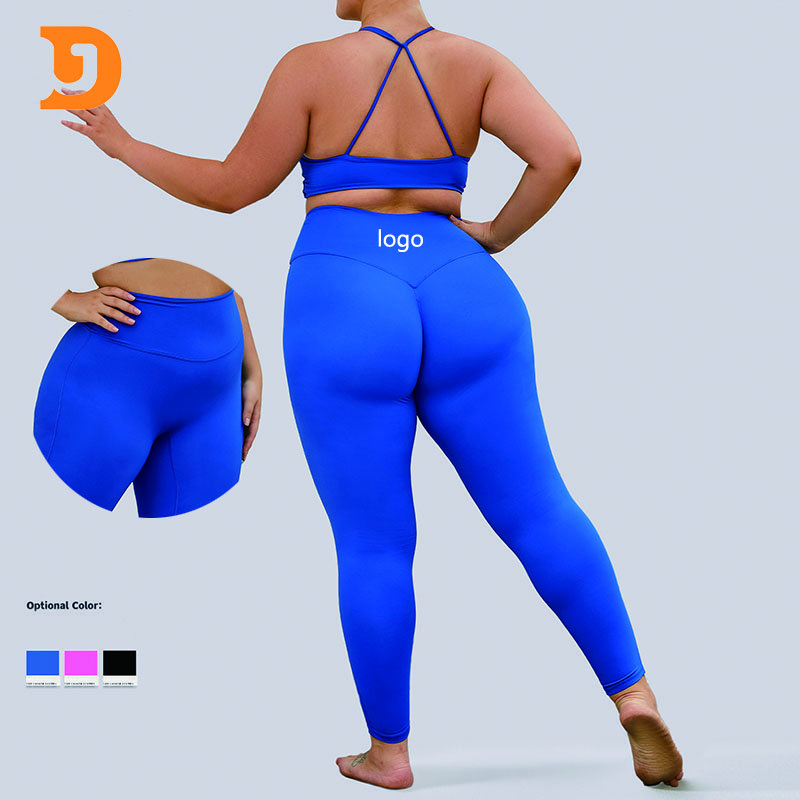 New Arrival Women Yoga Plus Size Pants Scrunch Butt Lift Leggings High Elastic Fat Women Yoga Sets