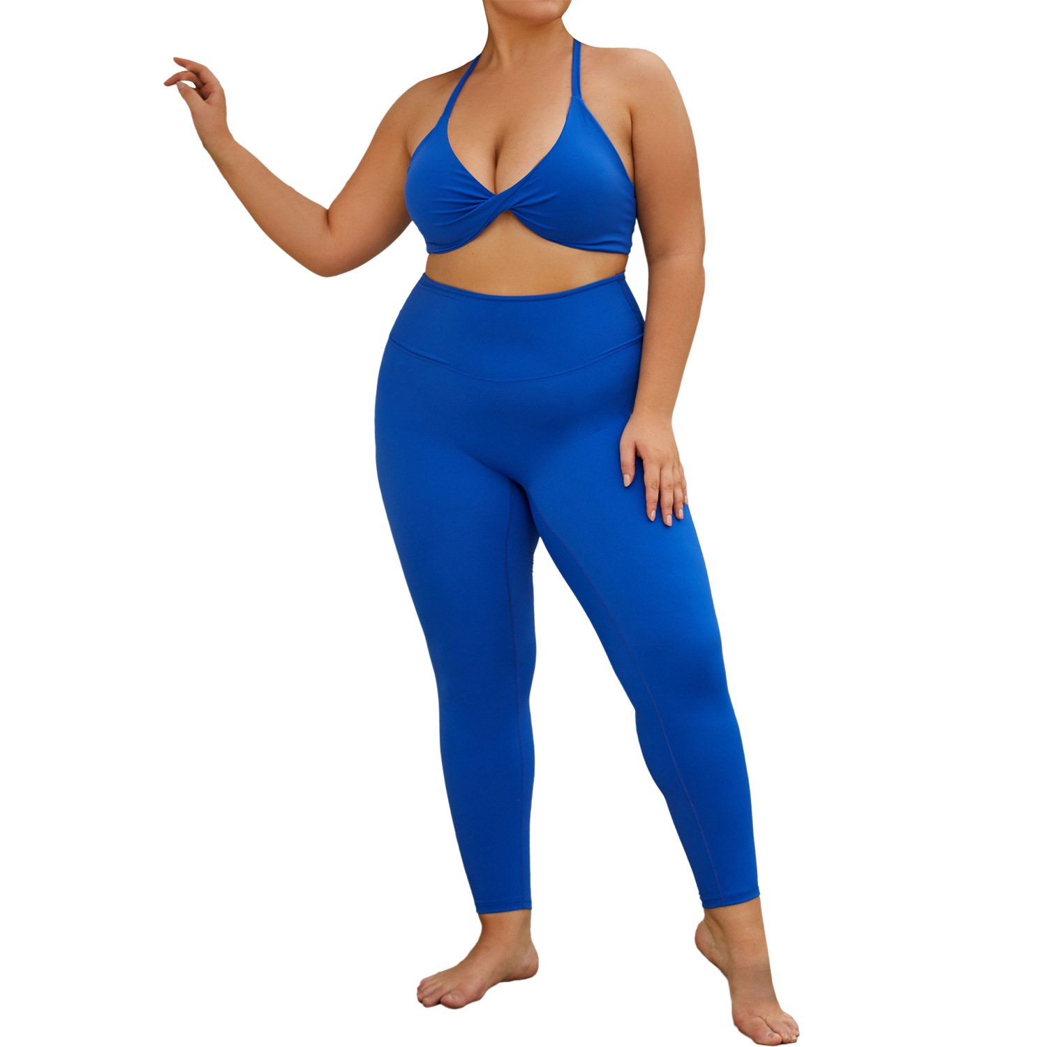 New Arrival Women Yoga Plus Size Pants Scrunch Butt Lift Leggings High Elastic Fat Women Yoga Sets