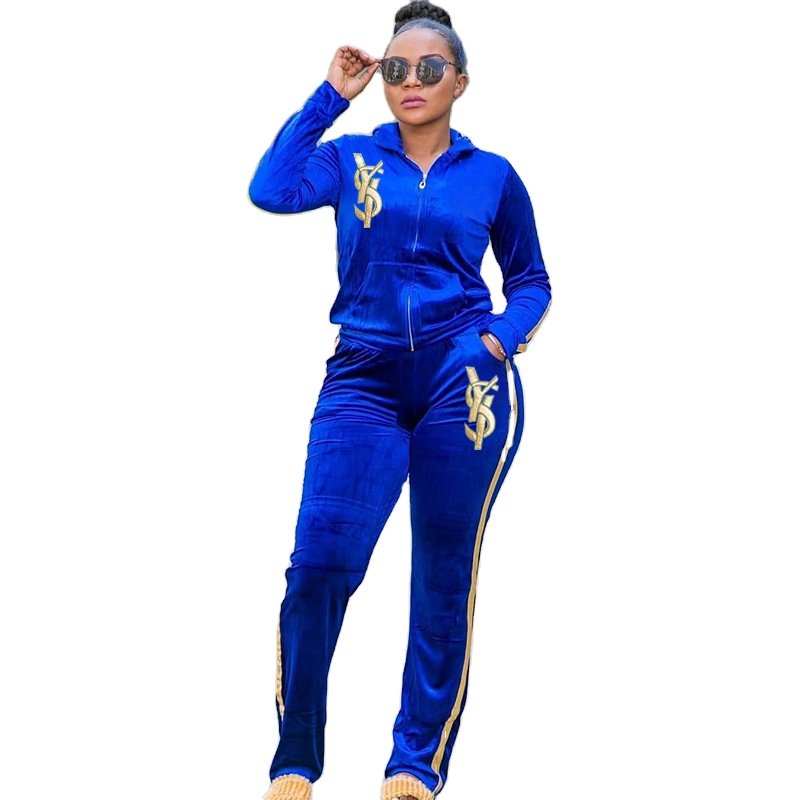 Custom Casual Two Piece Set Women Clothing Embroidered Long Sleeve Ladies 2 Piece Set Women Spring 2023 Plus Size Women's Set