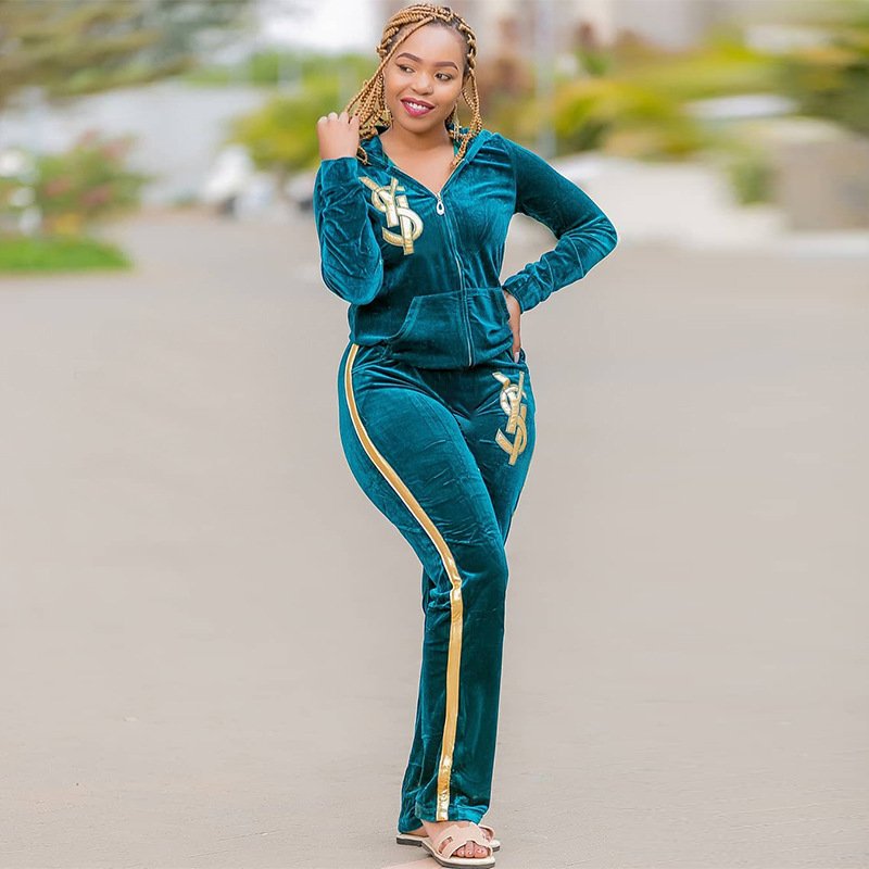Custom Casual Two Piece Set Women Clothing Embroidered Long Sleeve Ladies 2 Piece Set Women Spring 2023 Plus Size Women's Set