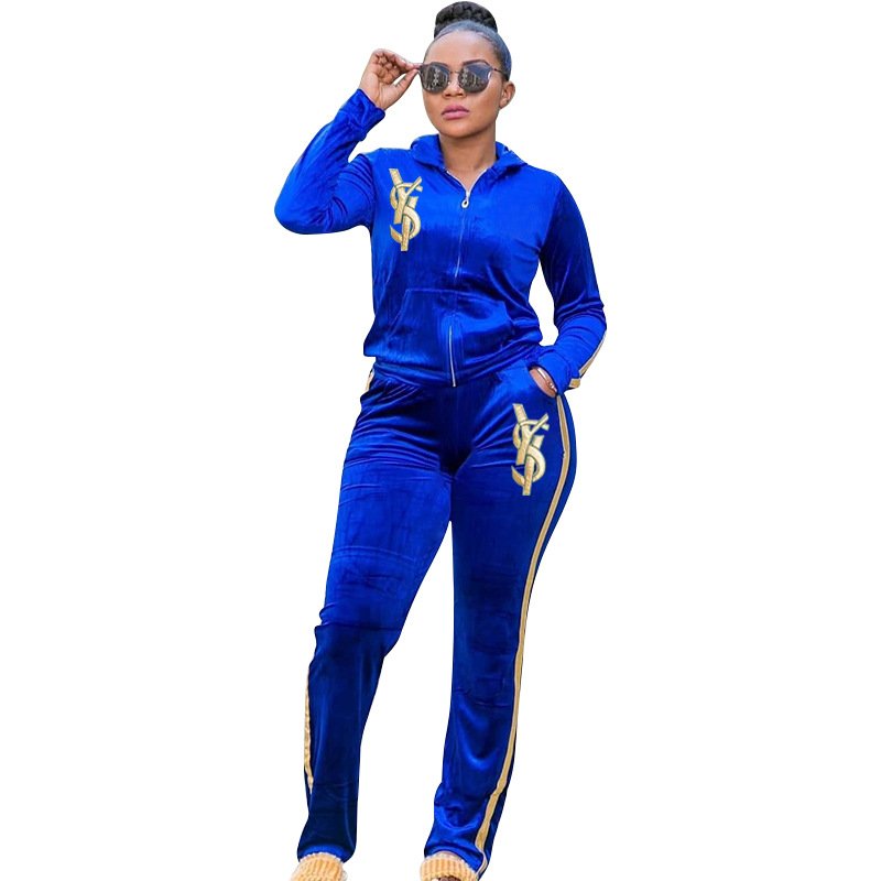 Custom Casual Two Piece Set Women Clothing Embroidered Long Sleeve Ladies 2 Piece Set Women Spring 2023 Plus Size Women's Set
