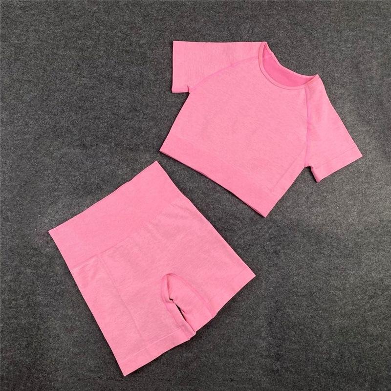 Bless New Arrival Women's Gym Sports Wear Fitness Clothing Set Hot Sale Summer Yoga Bra Pants with Logo on Waist for Workout