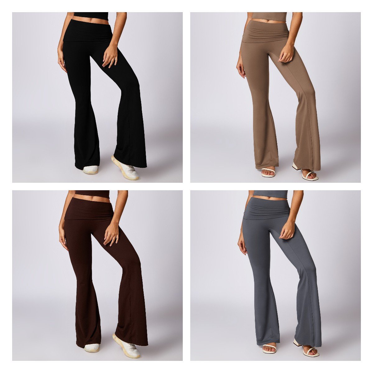 Wholesale Long Sleeve T Shirts Bra Skinny Mini Skirt Sets Female 4 Pieces Suits Flare Pants Sets Women Gym Wear Set