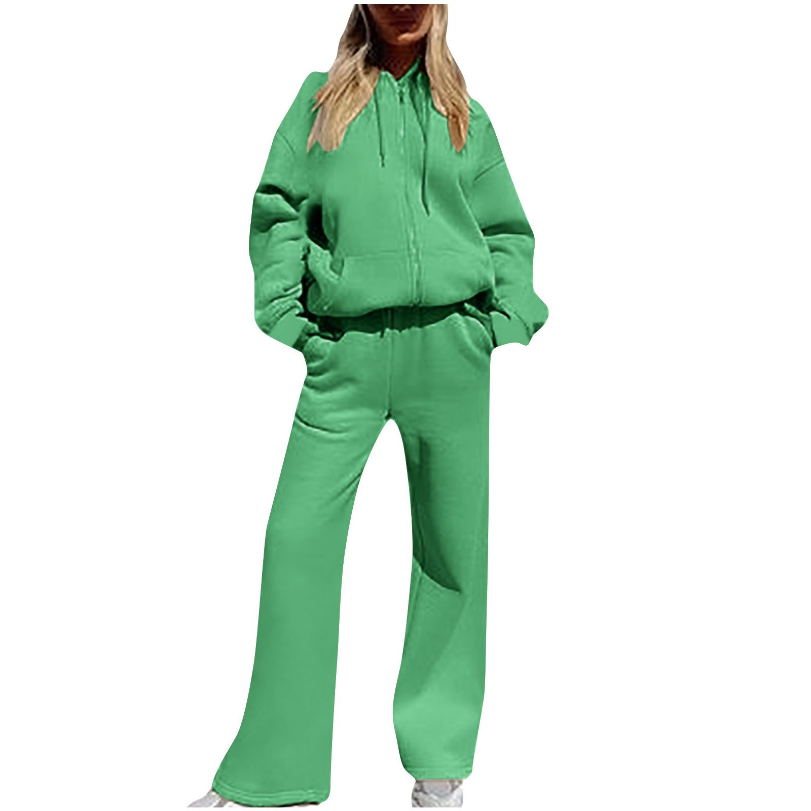 Top Ranking Solid Color Hooded Sweatshirt Gym Wear Women Sets Embroidery Casual 2 Piece Jogging Sportswear Women'S Clothing