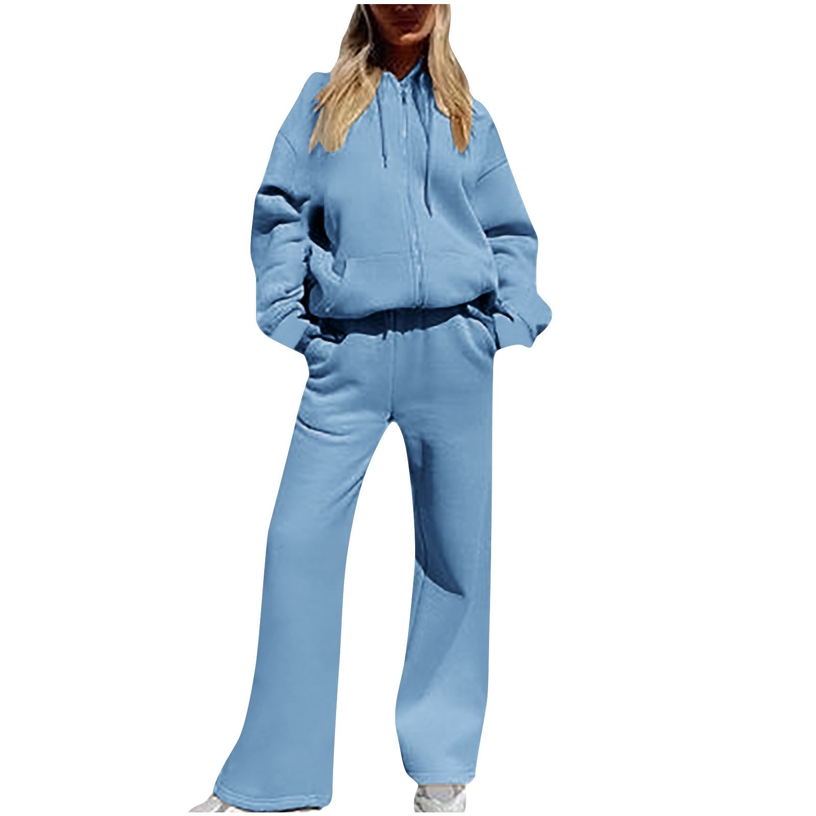 Top Ranking Solid Color Hooded Sweatshirt Gym Wear Women Sets Embroidery Casual 2 Piece Jogging Sportswear Women'S Clothing