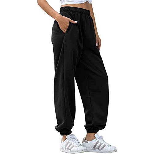 Women's Casual Sweatpants High Waist Workout Jogger Pants Baggy Trousers Running Jogging Harem Pants Active Lounge Trousers