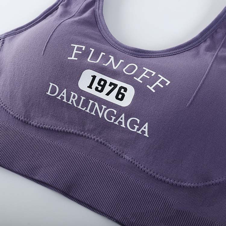 Bulk Price Comfortable 2-Piece Bra Set with Wide Strap Letters for Sporty Affordable Women's Comfort