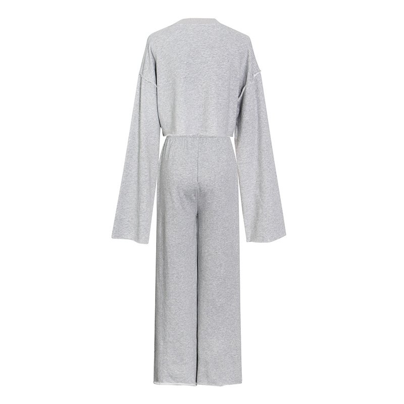 custom Pullover Long Sleeve Crop Hoodies Vest Straight Leg Pants Women's Tracksuit Set 3 Piece Sport Set