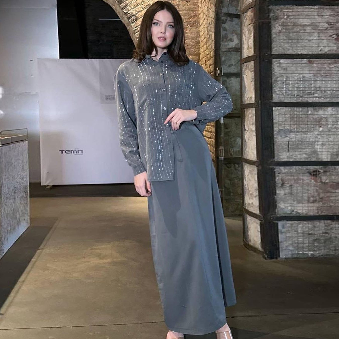 Boutique Wholesale 2024 Autumn European and American New Fashion Long Sleeved Suit Shirt Half Skirt Casual Women's Set