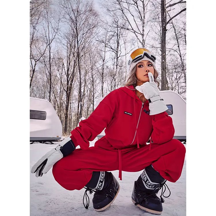 OEM Sportswear Fall Winter Clothing 2 Piece Cargo Sweatpants And Hoodie Set Fleece Women's Tracksuit Suits 2 Piece Clothing Set