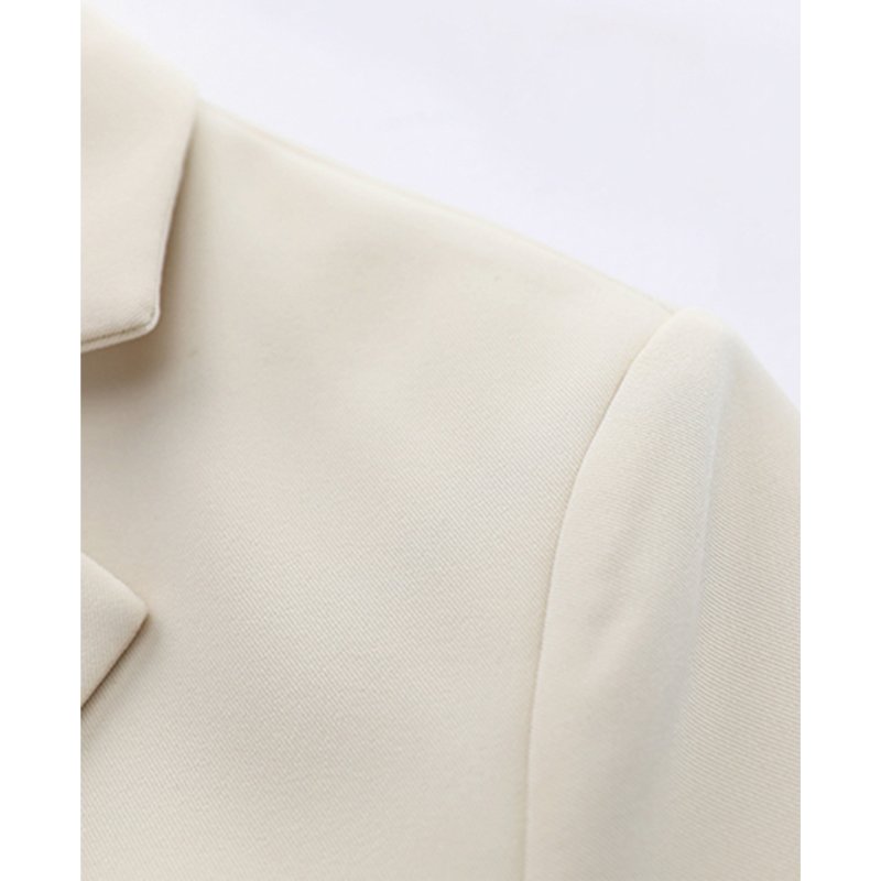 Women Blazer Irregular Belt Solid Elegant New Lapel Long Sleeve Loose Jacket Fashion Summer Autumn