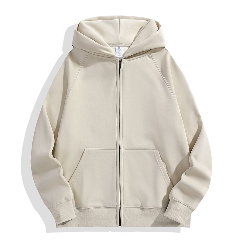 EH-093 Puff print Embroidered heavyweight 600gsm fleece full zip hoodie plus size raglan sleeve men's hoodies & sweatshirts