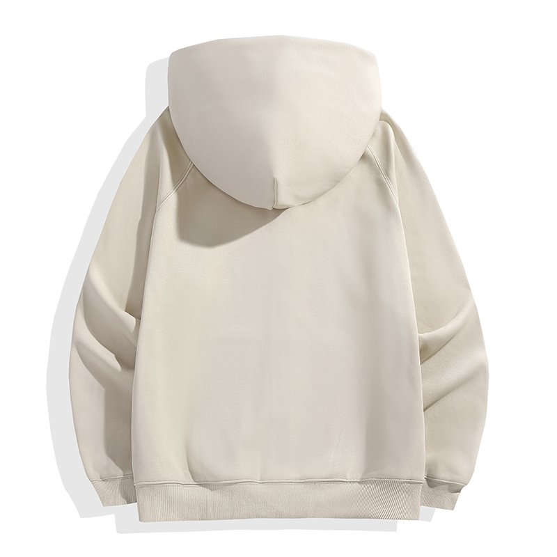 EH-093 Puff print Embroidered heavyweight 600gsm fleece full zip hoodie plus size raglan sleeve men's hoodies & sweatshirts