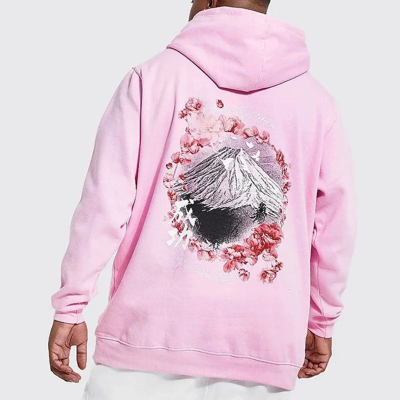 Custom manufacturer Design High Quality 100% Cotton Puff Printing Cropped Hoodies Wholesale Men's Oversized plain hoodies