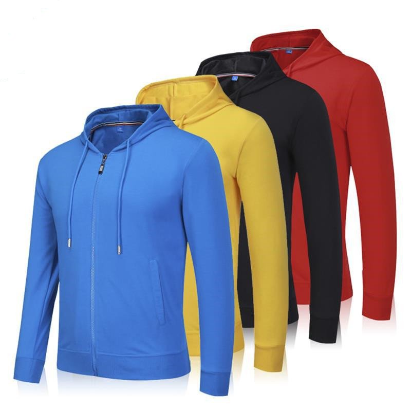 Factory Wholesale Men's Hoodies & Sweatshirts 100% Cotton Plain Custom Logo Embroidery Printing Blank Full Zip Up Hoodie