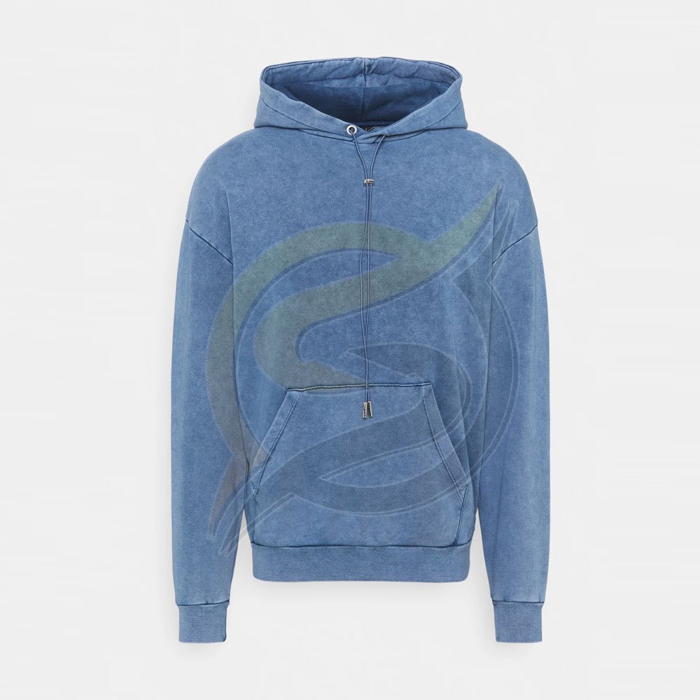 OEM Wholesale Custom Acid Wash Hoodie 100% Cotton Pullover Men's Hoodie For Sale