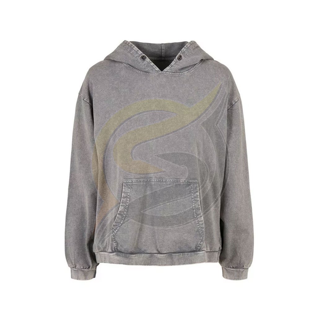 OEM Wholesale Custom Acid Wash Hoodie 100% Cotton Pullover Men's Hoodie For Sale