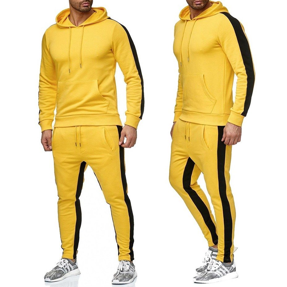 New Autumn Winter Male Outfits Sportswear Track Suits 2 Piece Jogging Suits Sets Sweatsuits Hoodies Jackets and Athletic Pants