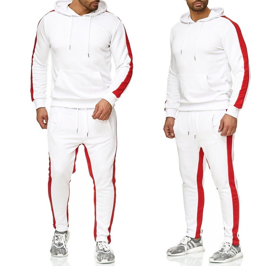New Autumn Winter Male Outfits Sportswear Track Suits 2 Piece Jogging Suits Sets Sweatsuits Hoodies Jackets and Athletic Pants