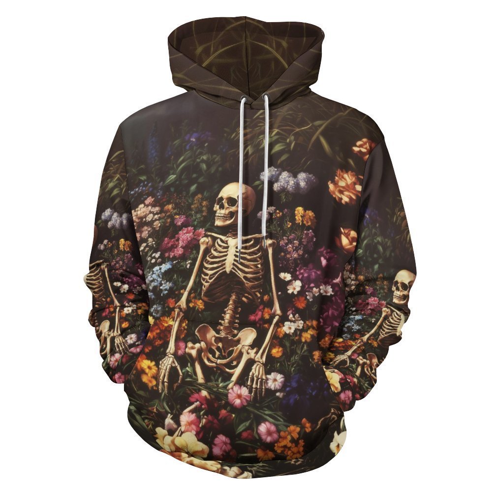 halloween men's hoodies sweatshirts streetwear polyester high quality anime vintage fashion hip hop Skull custom graphic print
